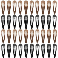 Pinces snap grandes 7 cm Funtopia en noir pour coiffage rapide.