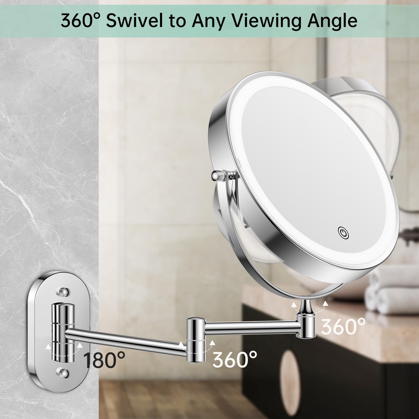 Bras à 360° et pliage contre le mur