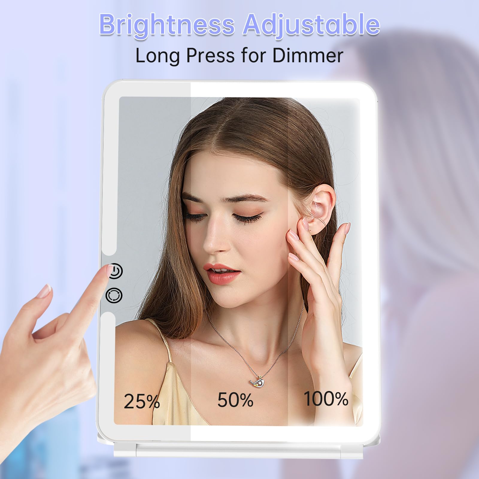 FUNTOUCH grand miroir 1x pour vision d'ensemble et routine quotidienne