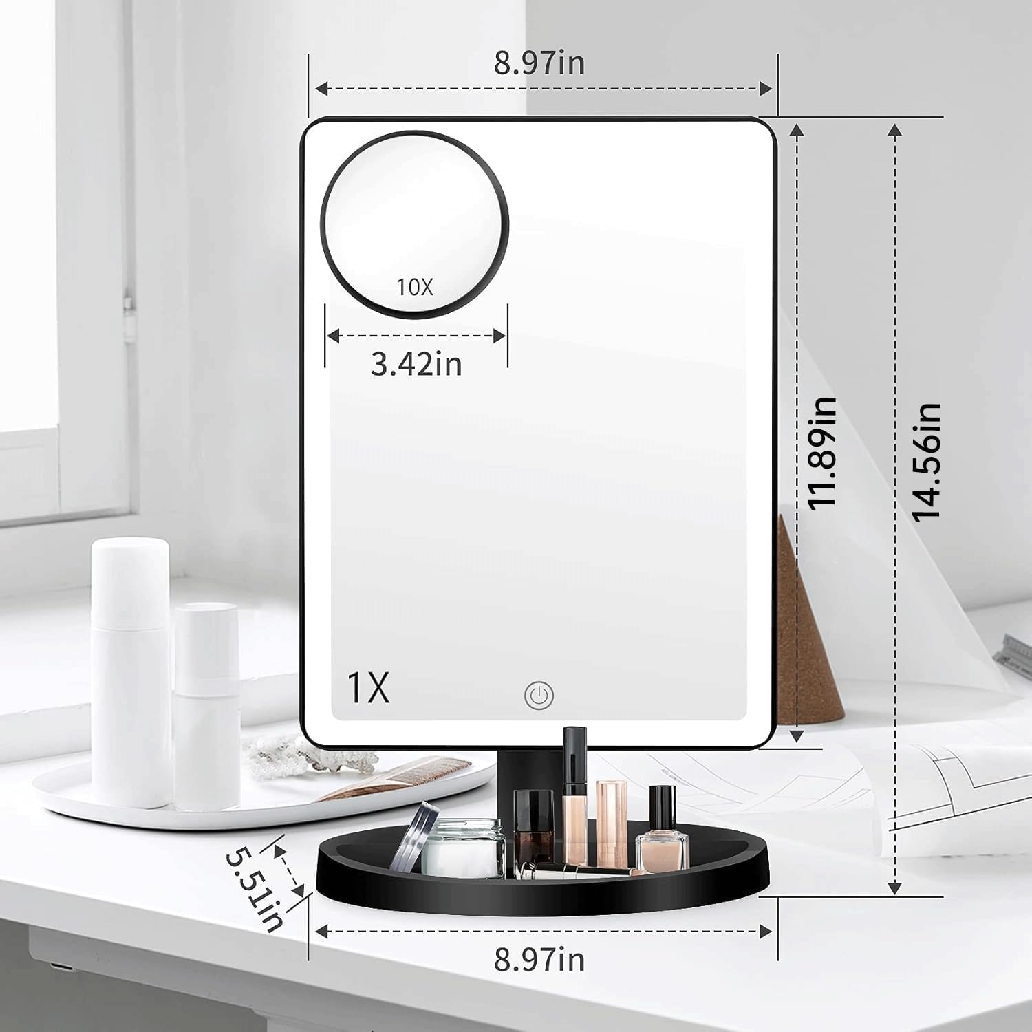 FUNTOUCH grossissement 10x pour examiner chaque détail des yeux.