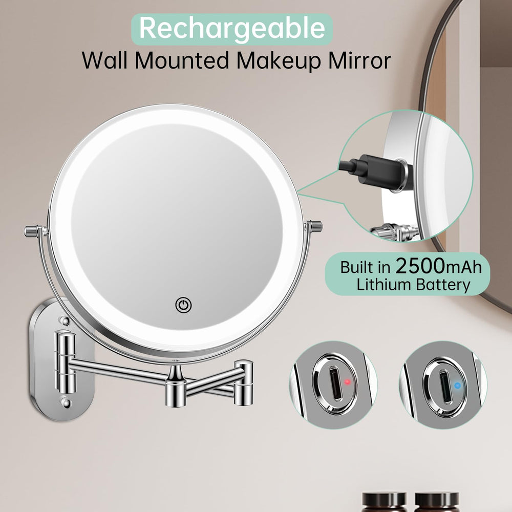 Éclairage tri-températures sur le miroir FUNTOUCH
