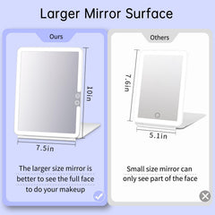 FUNTOUCH miroir 3 couleurs lumineux, réglage tactile pour un éclairage naturel