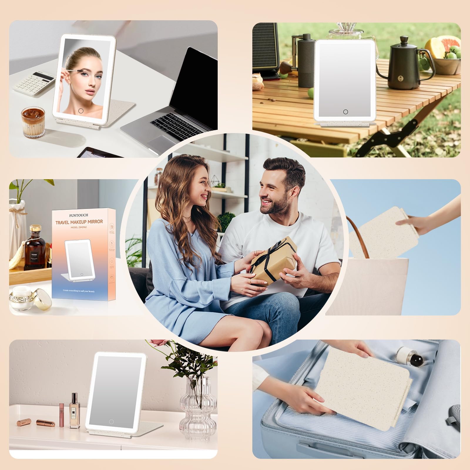 Contrôle tactile sensible pour ajuster la brillance et l ambiance.