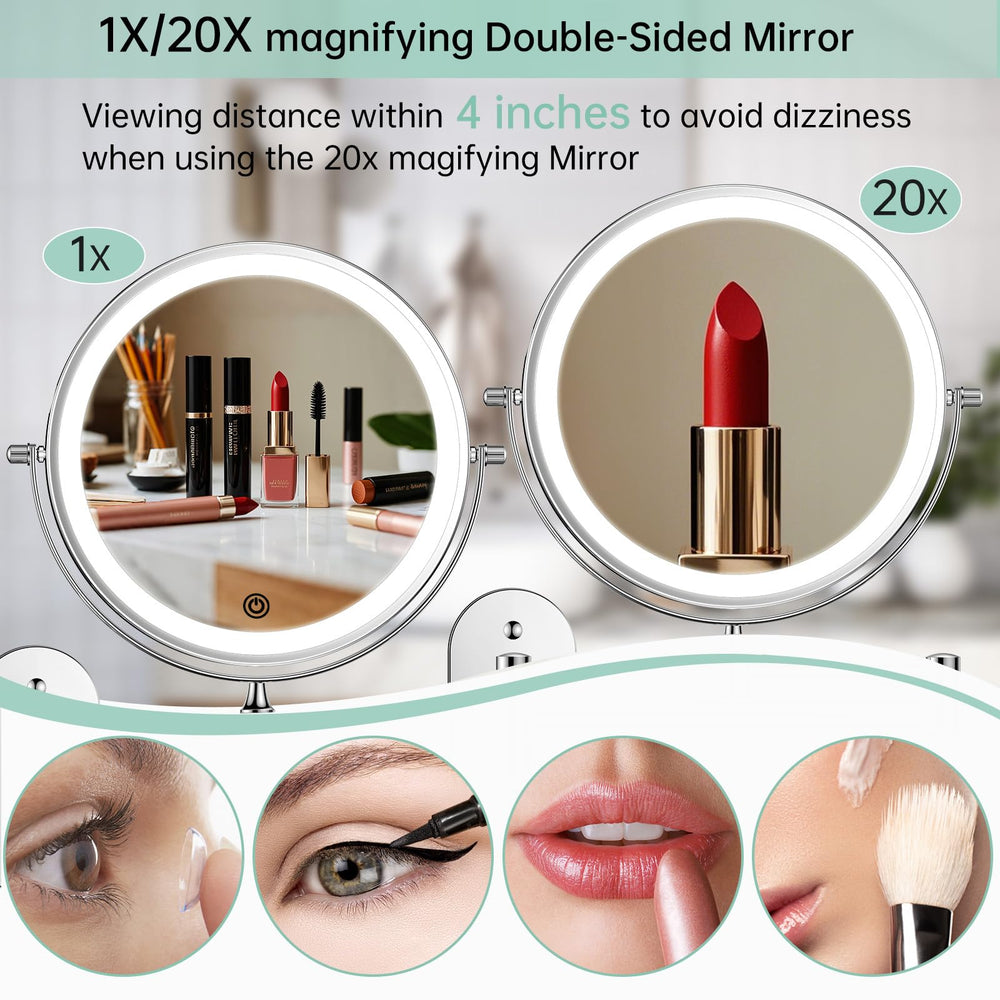 Miroir FUNTOUCH avec 1X et 20X pour détails précis