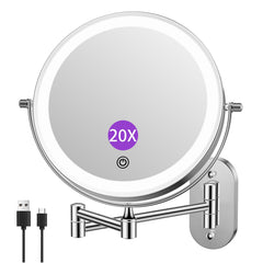 Miroir FUNTOUCH 8 pouces, double face, précision maquillage