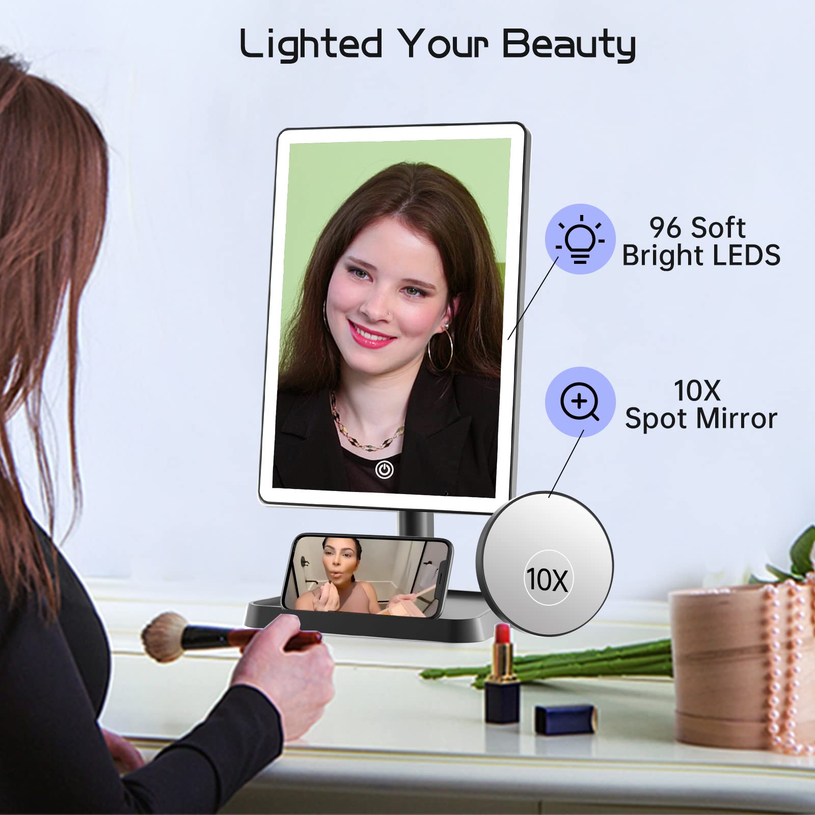 Inclinaison à 90° du miroir FUNTOUCH pour ajuster rapidement le champ.