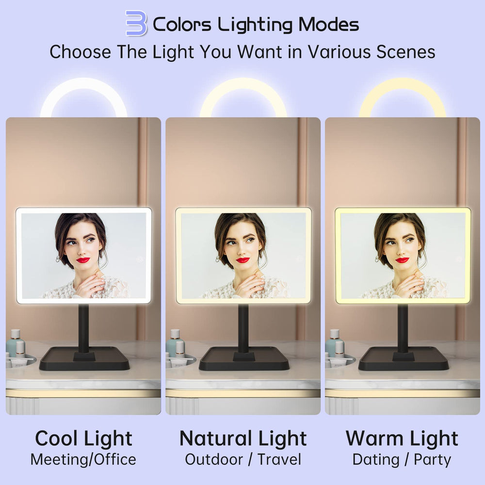 Miroir FUNTOUCH avec support téléphonique intégré pour filmer vos tutoriels.