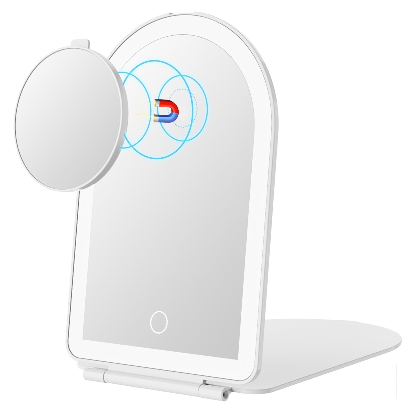 Miroir FUNTOUCH de voyage avec lumière pour un maquillage net