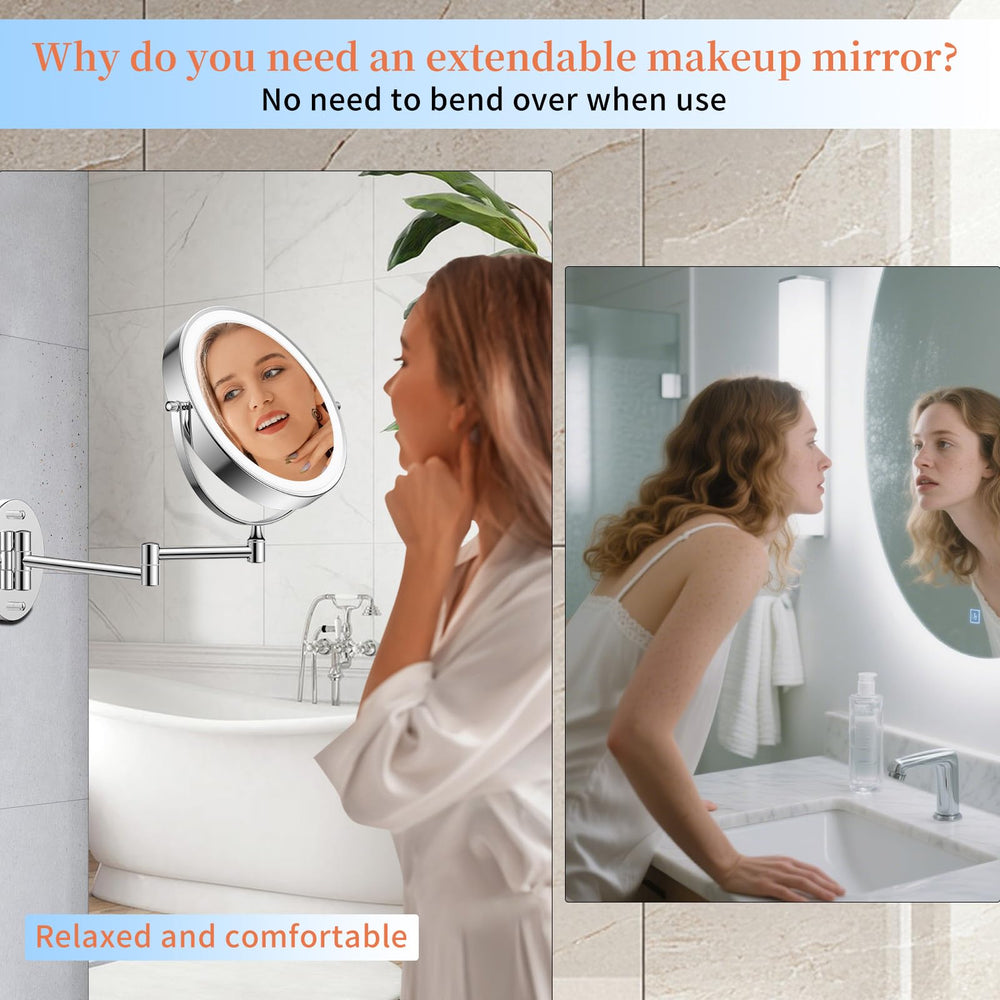 Installation murale simple du miroir FUNTOUCH dans la salle de bain.