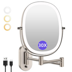 Miroir mural FUNTOUCH : vue générale pour un maquillage précis et équilibré.