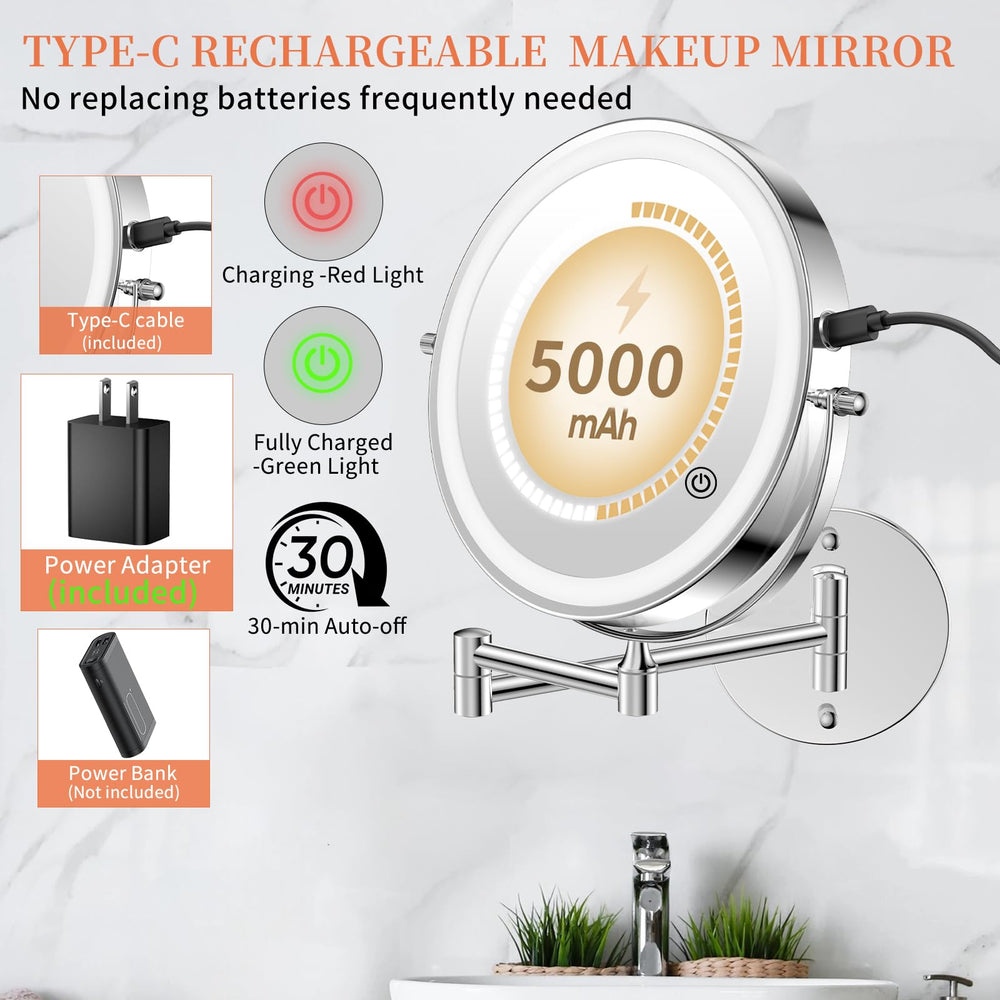 Rotation à 360° du miroir FUNTOUCH pour angles variés.