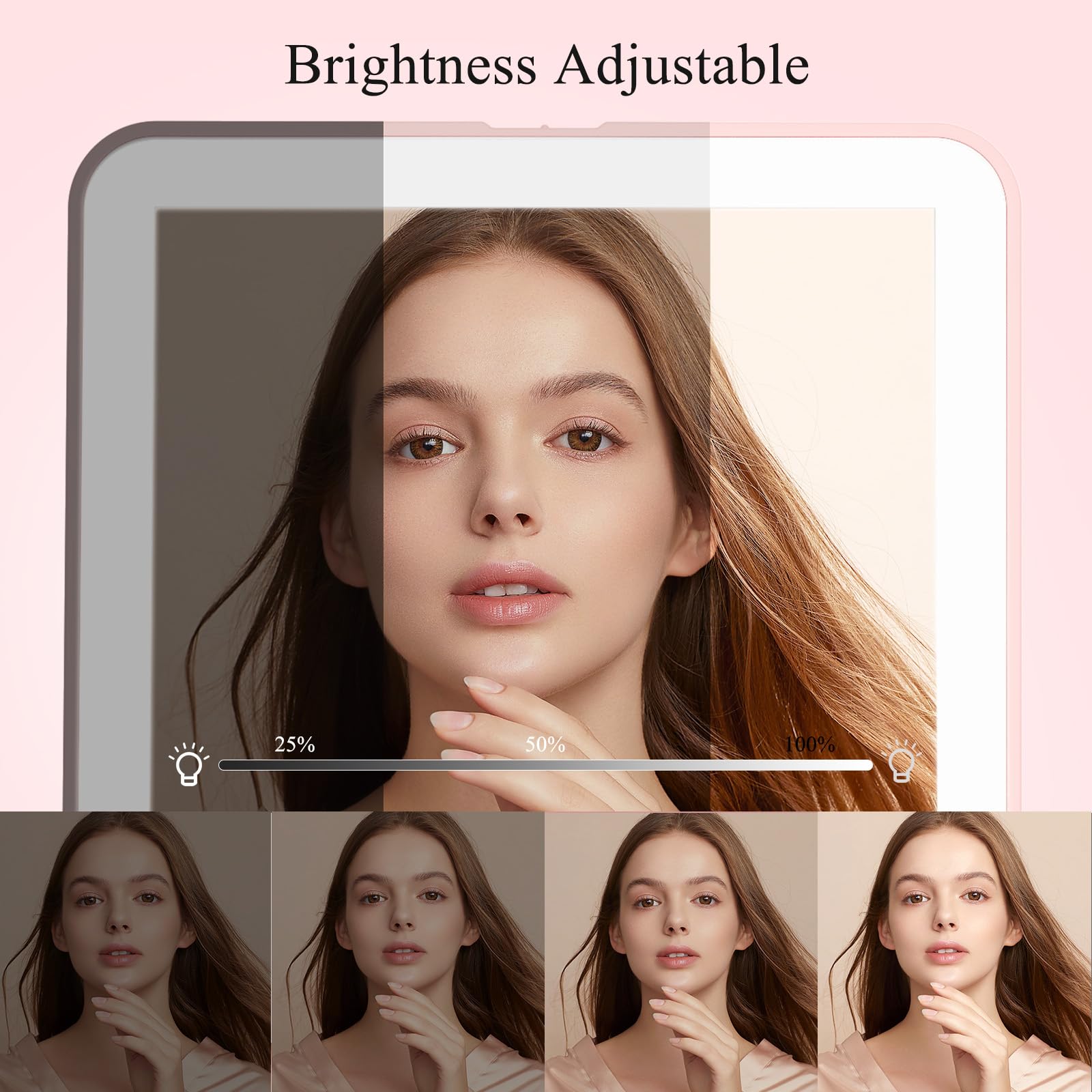 Miroir FUNTOUCH rechargeable par USB-C pour voyages sans piles