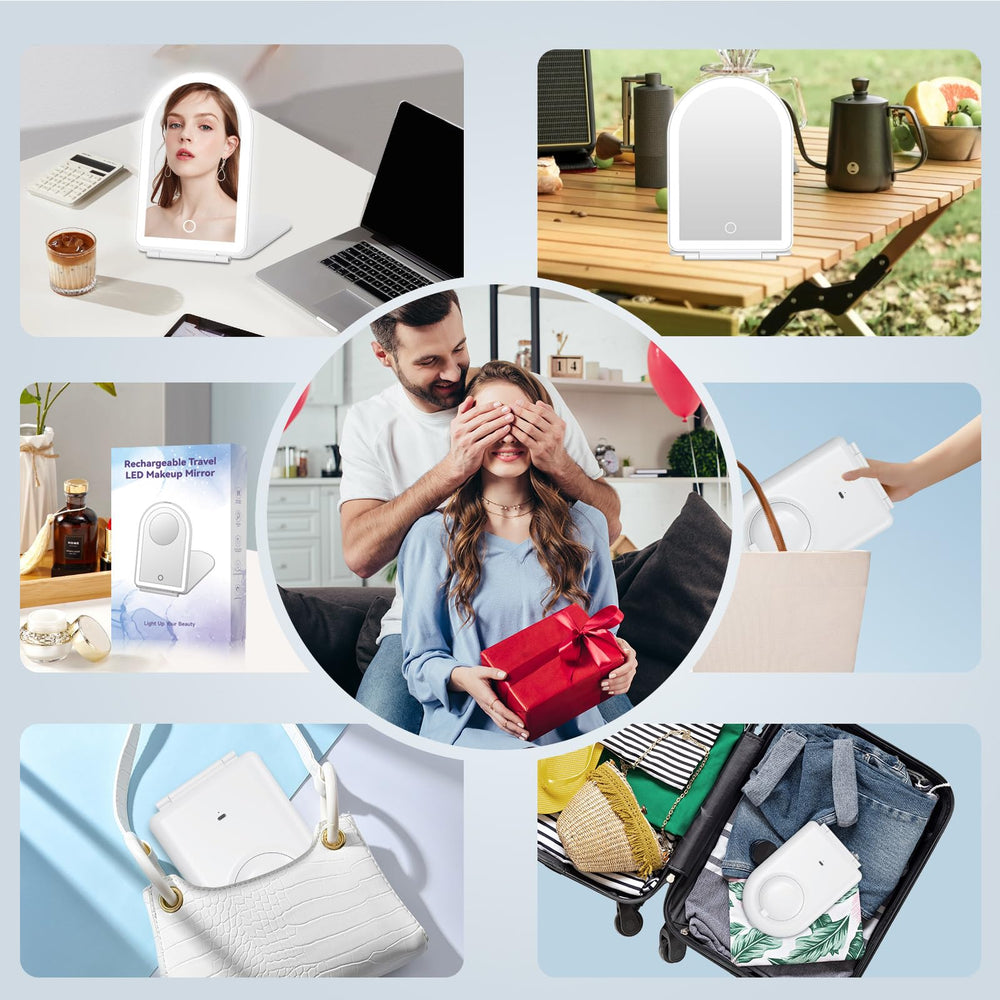 Miroir posé sur table, pliable pour coiffeuse FUNTOUCH