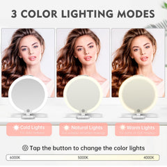 Miroir FUNTOUCH avec réglage tactile de la luminosité.