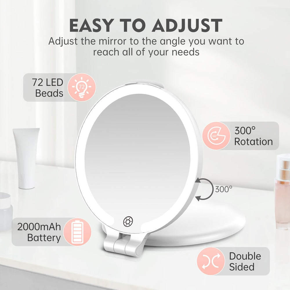 Miroir FUNTOUCH rechargé via USB-C pour une utilisation pratique.