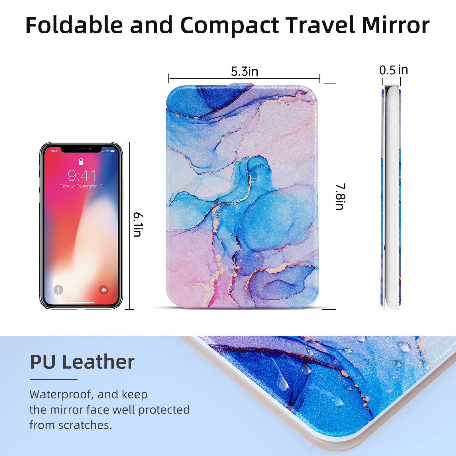 Miroir FUNTOUCH rotation 180 degrés pour angles variés