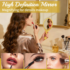 Miroir de voyage élégant FUPMILPHRANX, compact et clair pour retouches en déplacement.