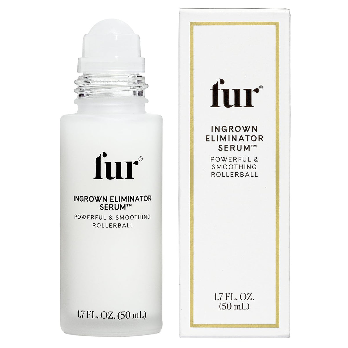 Sérum Fur éliminateur poils incarnés, rollerball sur bouteille pour peau plus lisse après épilation