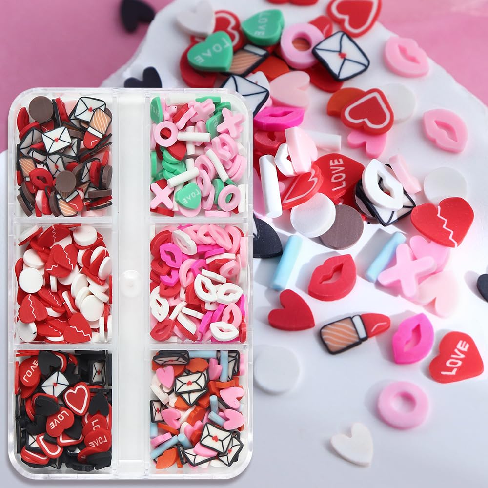 Furimuk cœur paillettes Saint-Valentin pour décor onglerie et look romantique