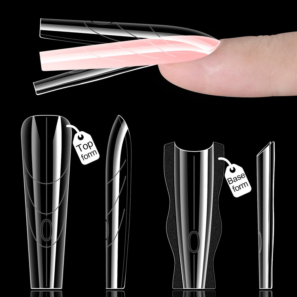 Furtherpretty Coffin haut et bas – forme d'ongle précise pour extensions nettes