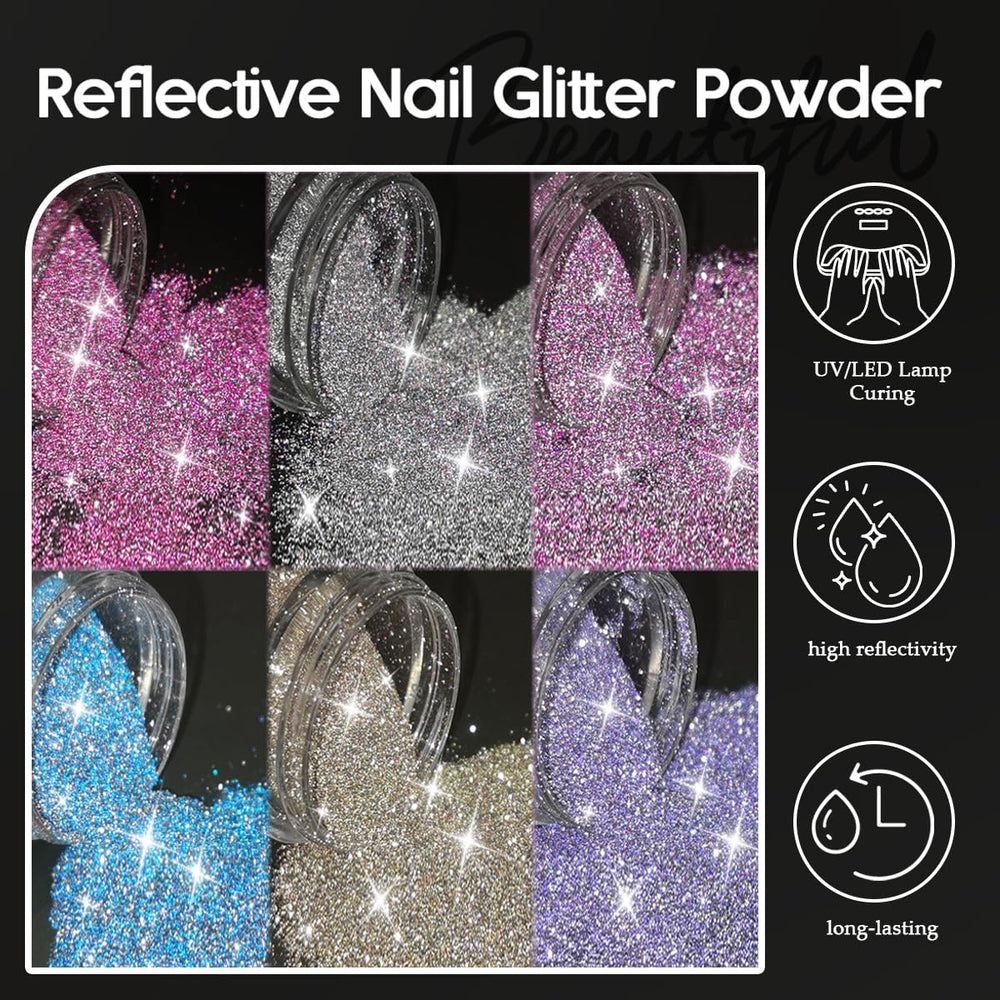 Furtherpretty paillettes diamant ultra-fines reflétant la lumière pour un effet scintillant