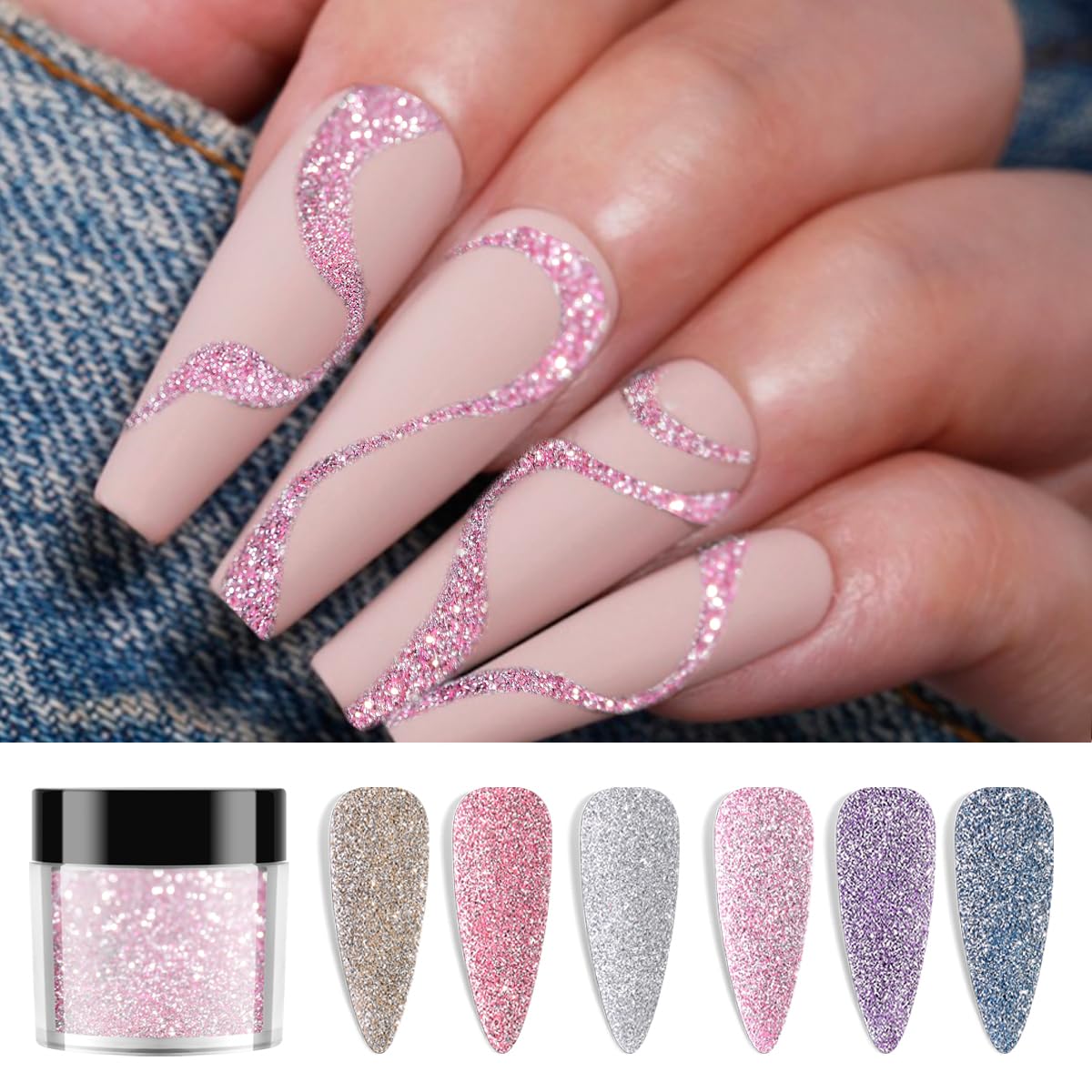Utilisation polyvalente Furtherpretty: mélanger dans vernis ou gel pour reflets variés