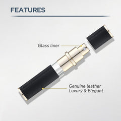 Fusupak coque cuir noir lychee, toucher luxueux et sûr.