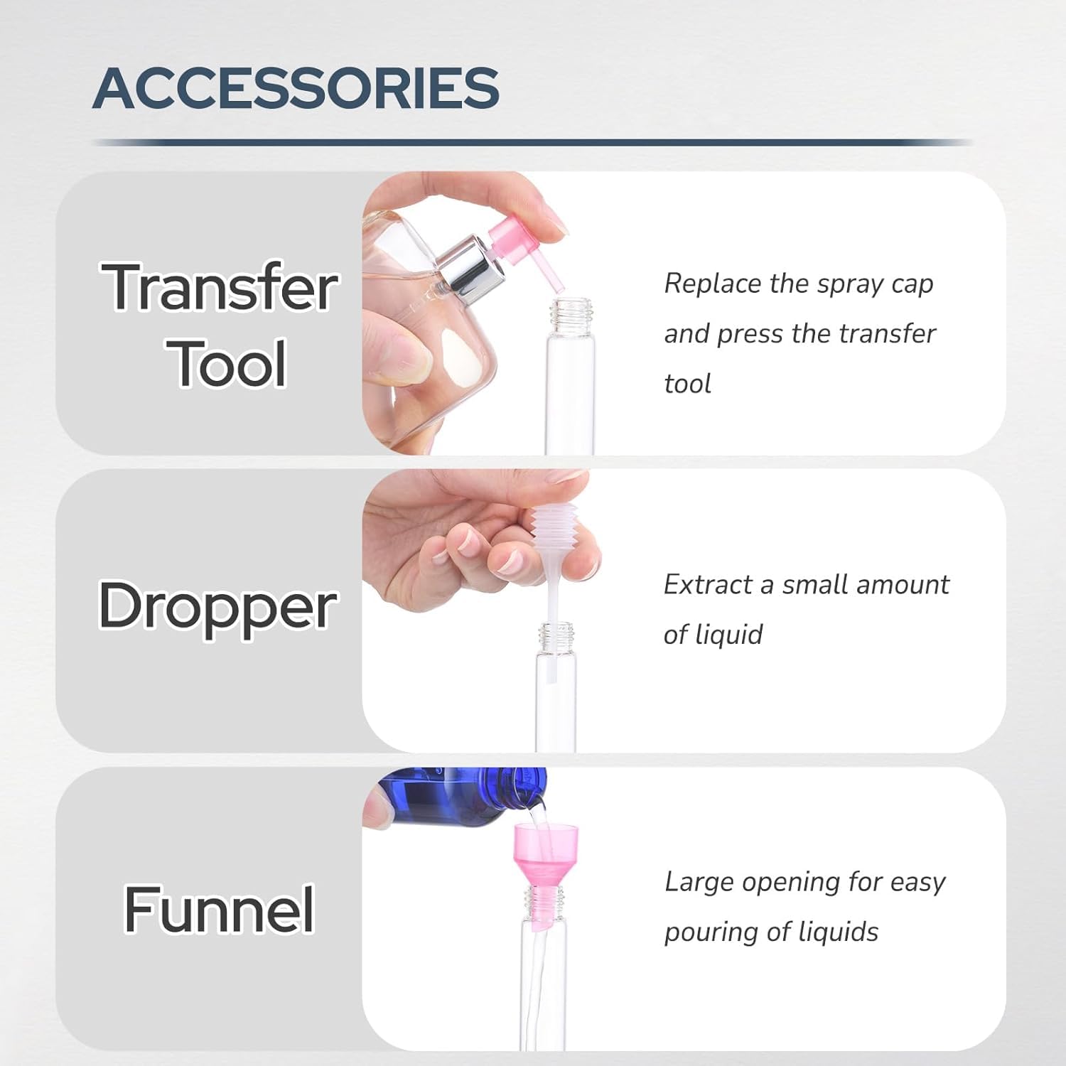 Fusupak accessoires inclus pour remplir rapidement.