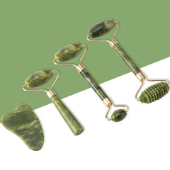 fuvooi Jade Gua Sha ensemble 5-en-1 pour le soin du visage.