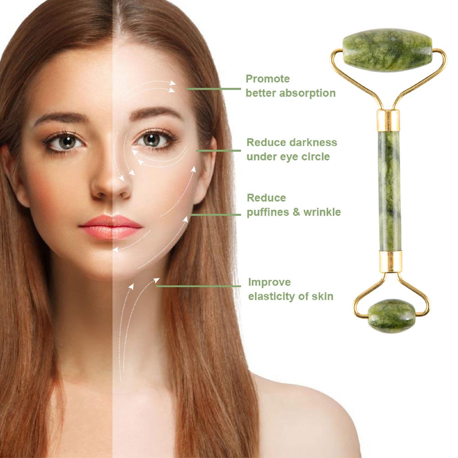 fuvooi Jade Gua Sha lame-guasha pour un contour précis.