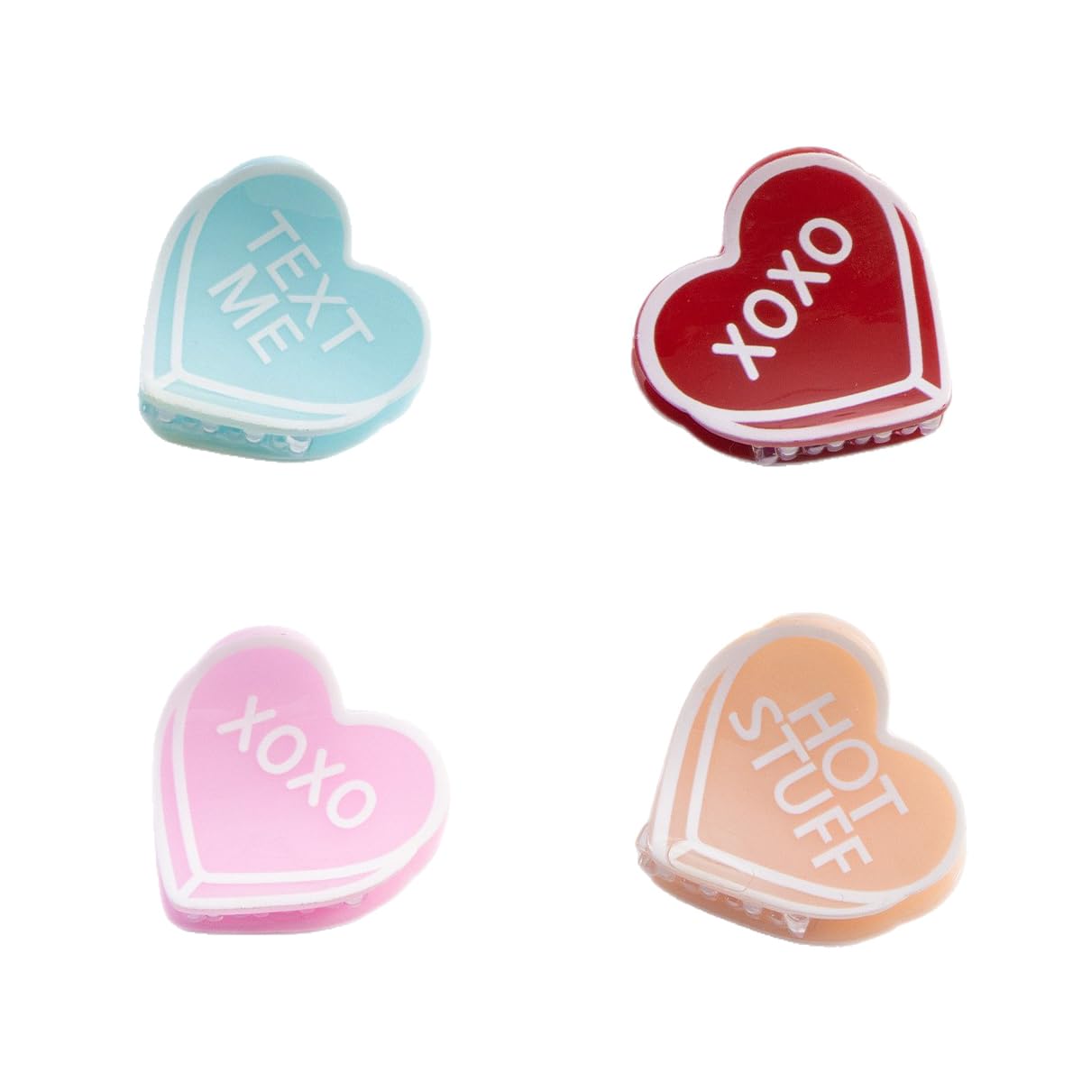 Fuyage: barrettes cœur Texte Moi, maintien durable pour une coiffure romantique
