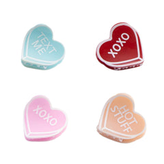 Fuyage: barrettes cœur Texte Moi, maintien durable pour une coiffure romantique