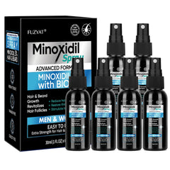 FUZYAT Minoxidil 5% bouteille: pulvérisation facile sur les zones clairsemées.