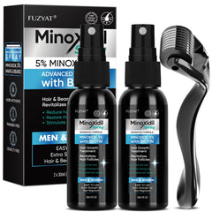 FUZYAT Minoxidil 5% – flacon-pour-bouteille, application pratique sur le cuir chevelu.