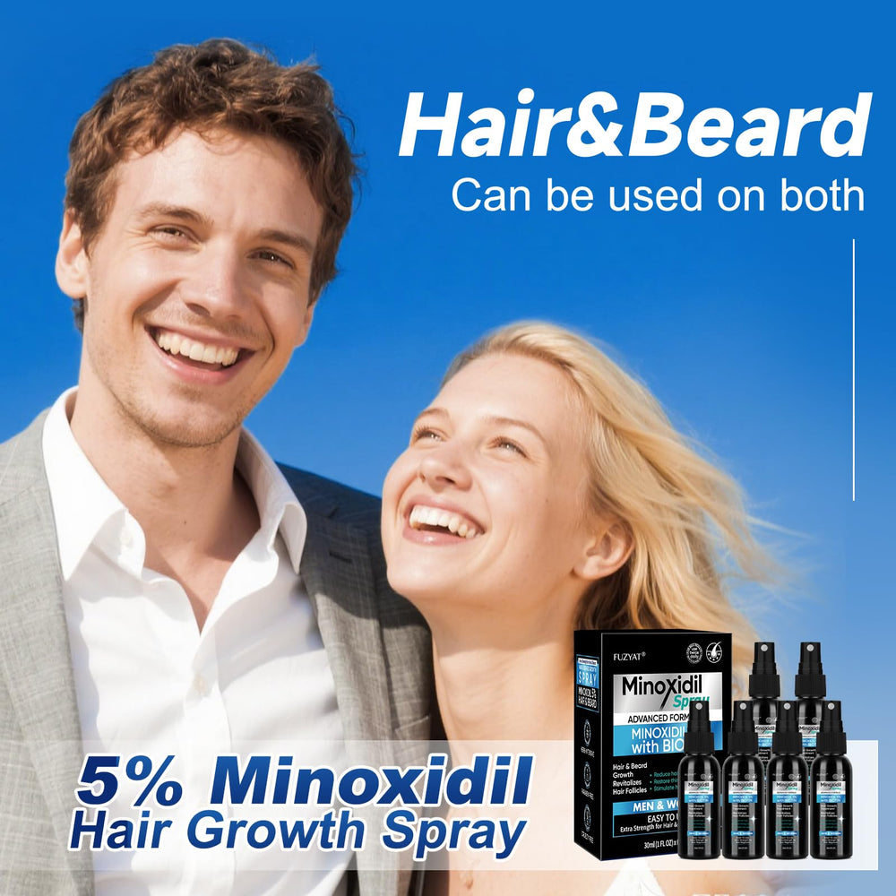FUZYAT Minoxidil 5% résultats potentiels: densité et vigueur visibles avec régularité.