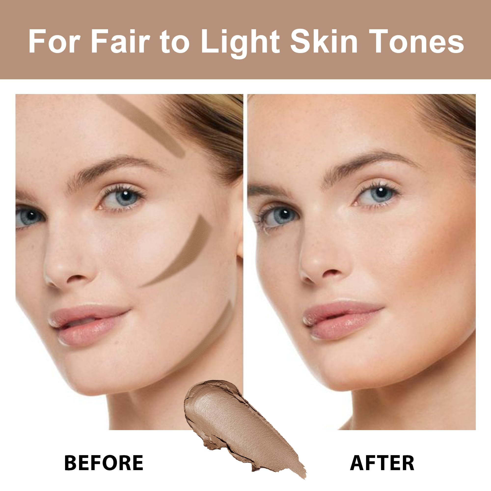 FV contour-stick froid ambre, application facile et couleur qui fond sur la peau.