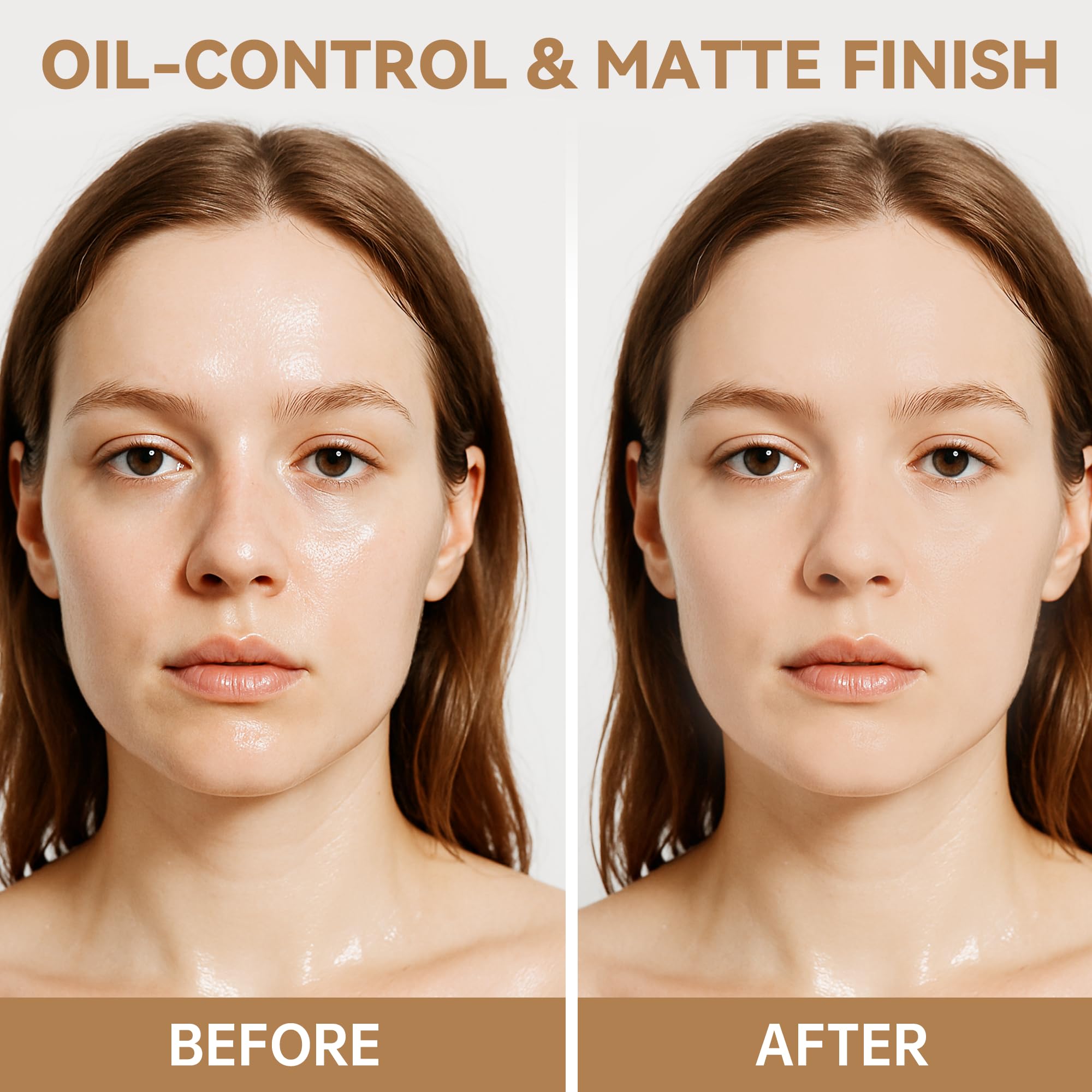 FV Poudre Translucide – application peau: contrôle de la brillance tout au long de la journée.
