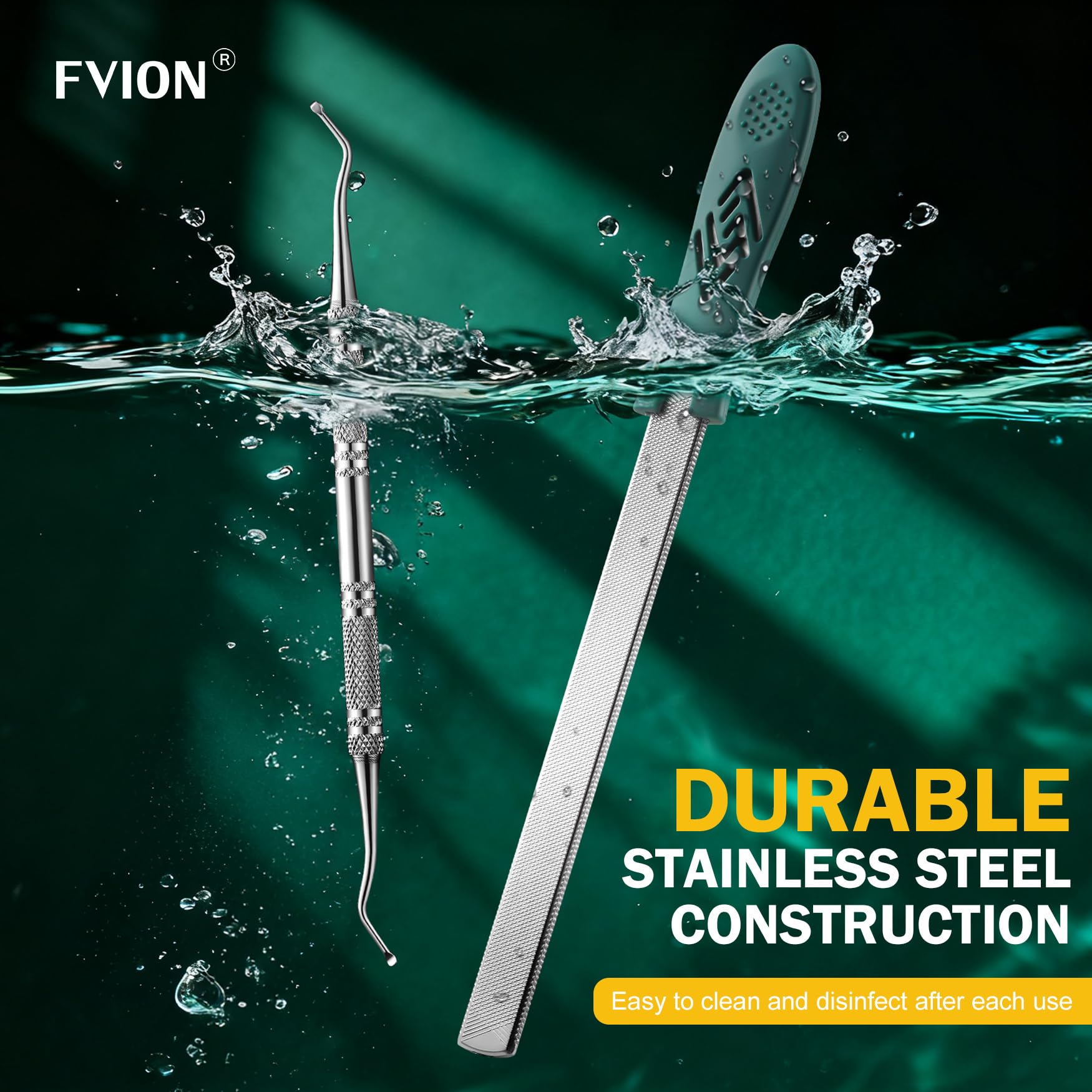 FVION outil en acier inoxydable résistant à la rouille, durable et portable.