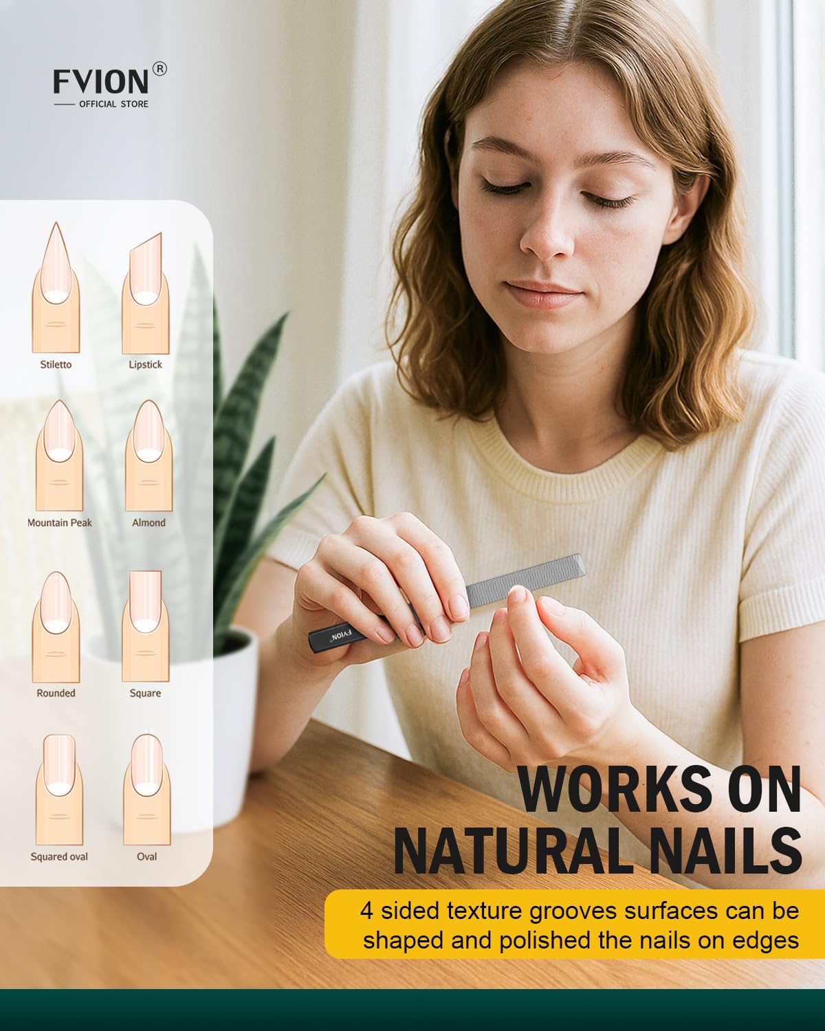 FVION lime polyvalente pour ongles des doigts et des orteils, résultats nets.