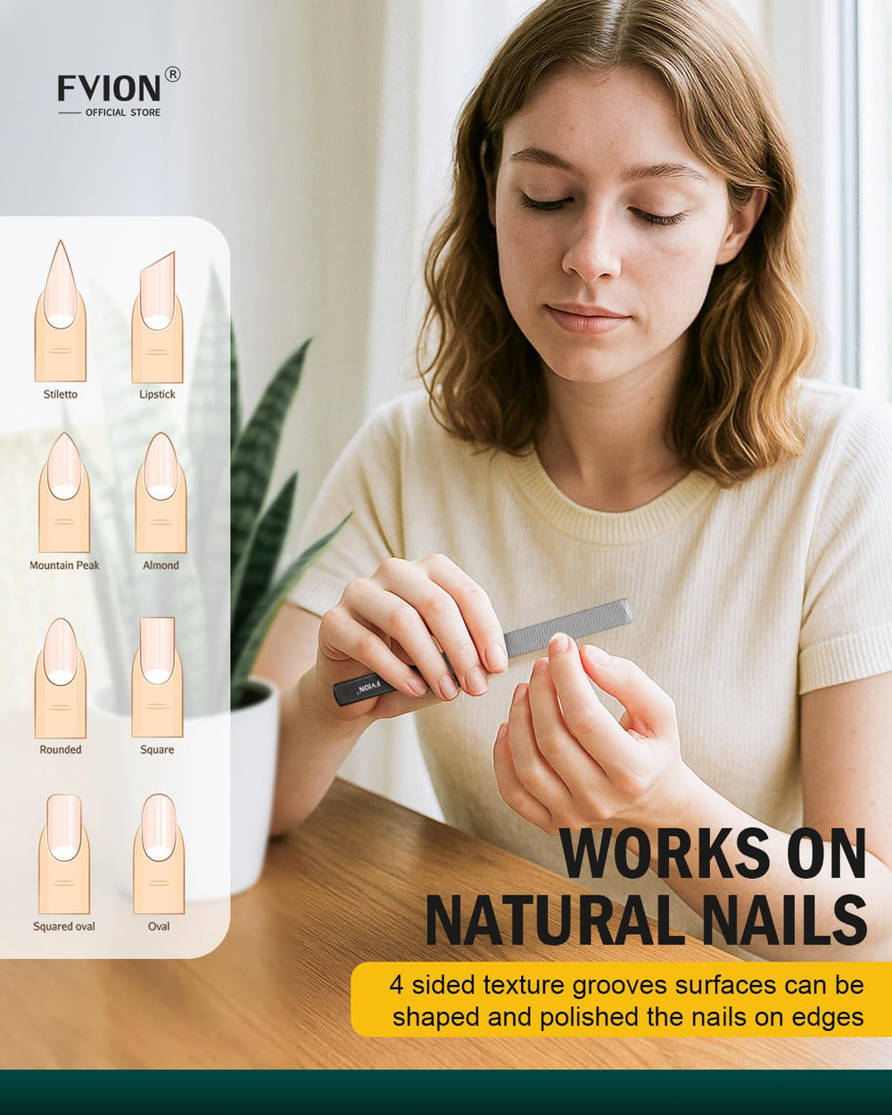 FVION lime polyvalente pour ongles des doigts et des orteils, résultats nets.