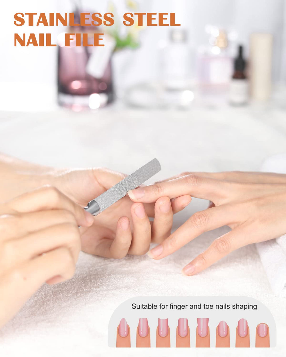 FVION outil manicure-pedicure portable dans un étui en cuir