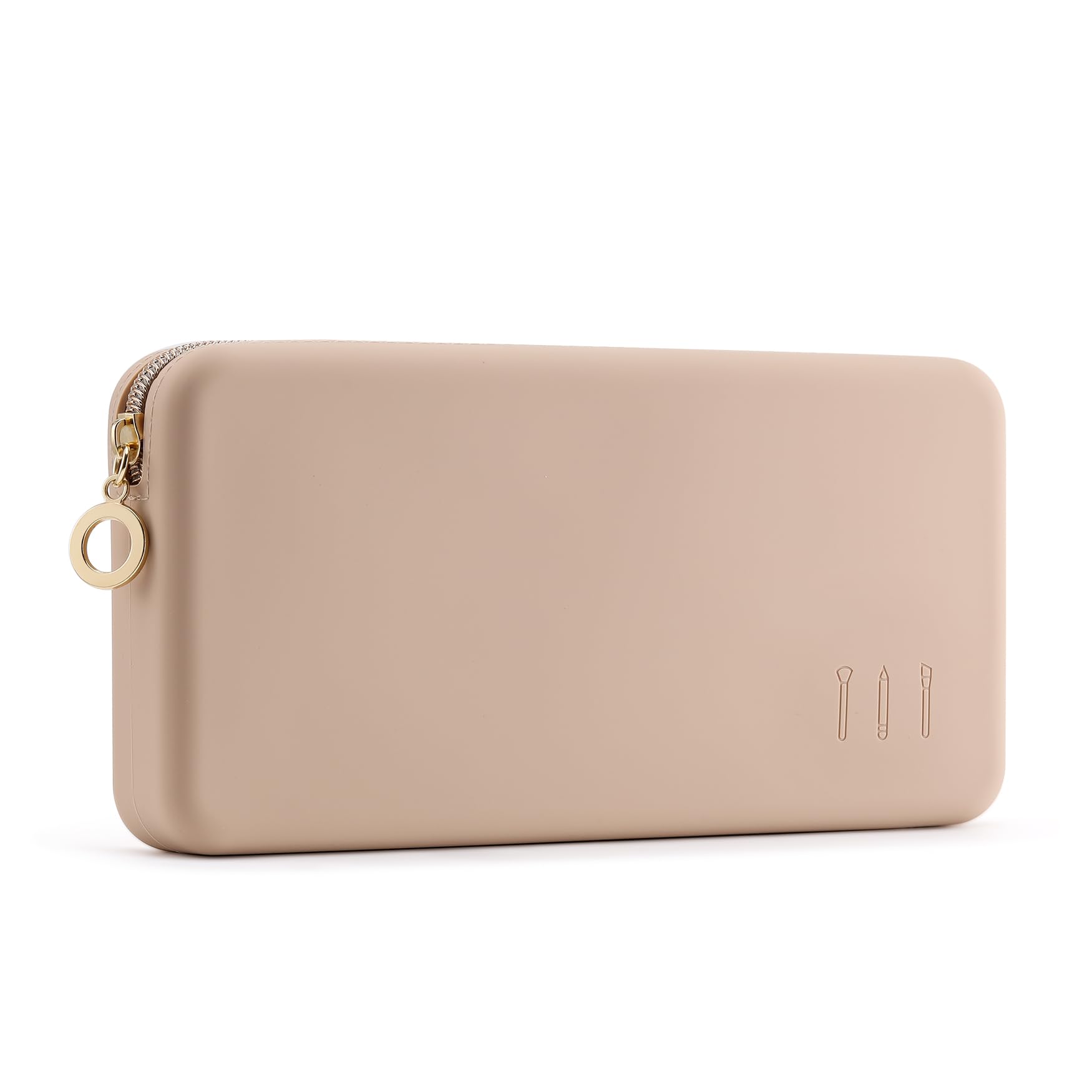 FVION pochette pinceaux en silicone pour voyage, rangement hygiénique.