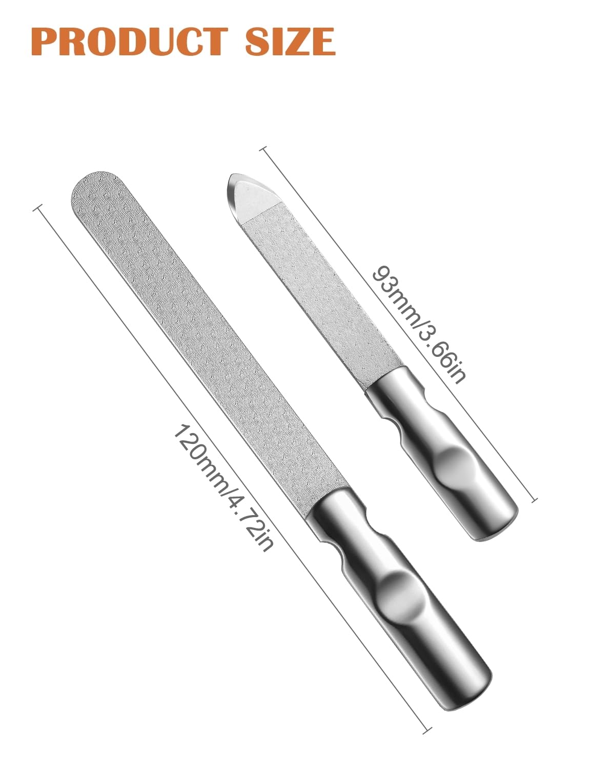 FVION ponce-ongles en acier inoxydable, outil durable et hygiénique