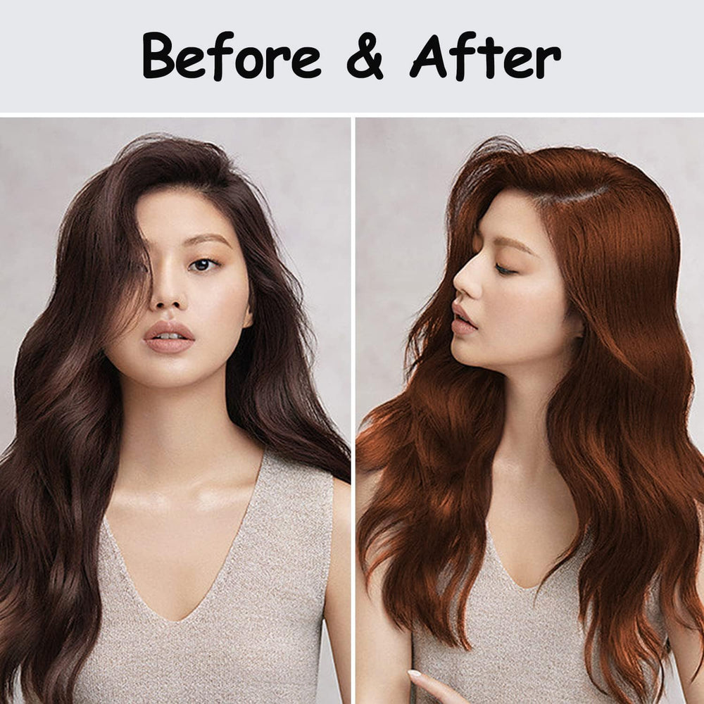 Application sur cheveux secs et massage pour coloration avec Fvquhvo Cherry Brown.