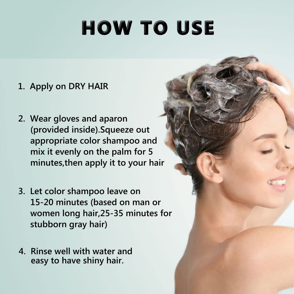 Cheveux noirs éclatants après l'usage du shampooing Fvquhvo