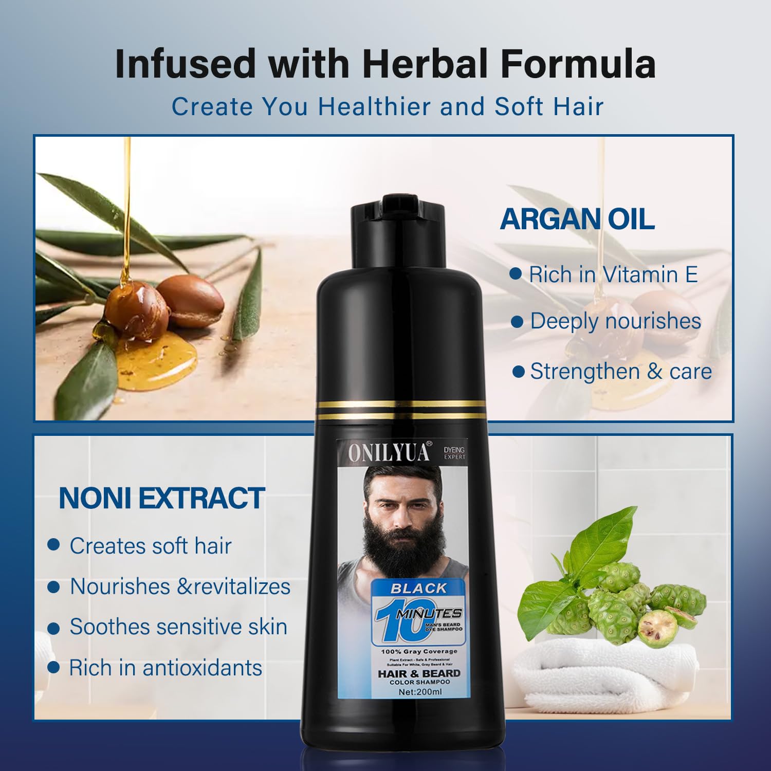Huile d’argan et extrait de noni dans Fvquhvo pour nourrir les poils du visage