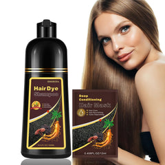 Shampoing colorant à base de plantes Fvquhvo brun clair, application rapide et naturelle