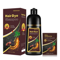 Fvquhvo shampoo-colorant brun-chataigne-bouteille pour application rapide.