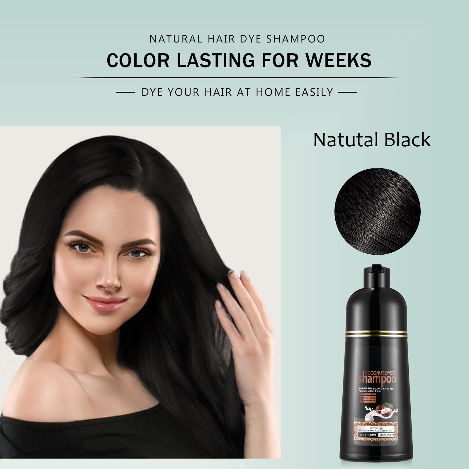 Application simple du shampooing noir instant Fvquhvo à domicile