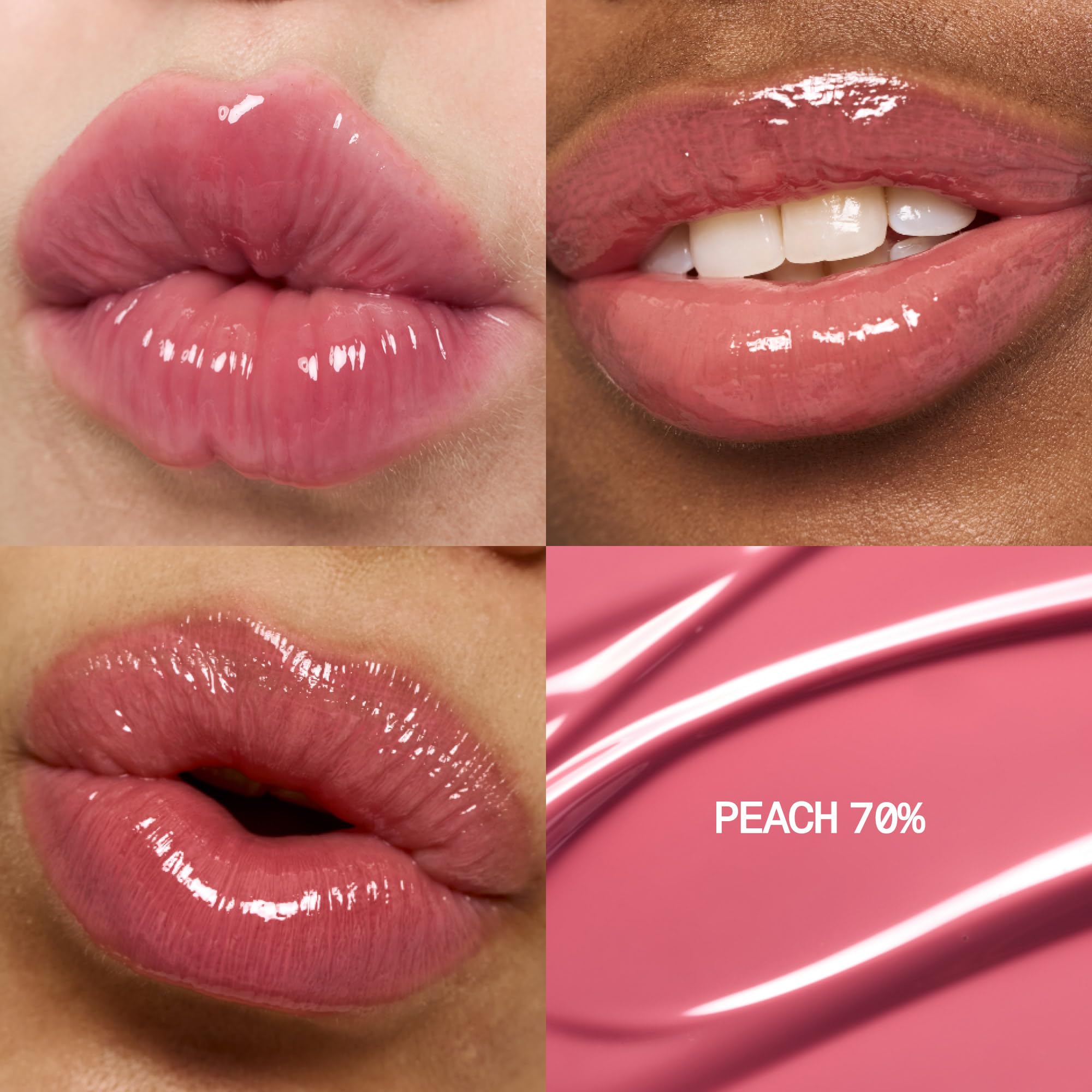 Fwee 3D Voluming Gloss Peach, brillance satinée et hydratation qui dure.